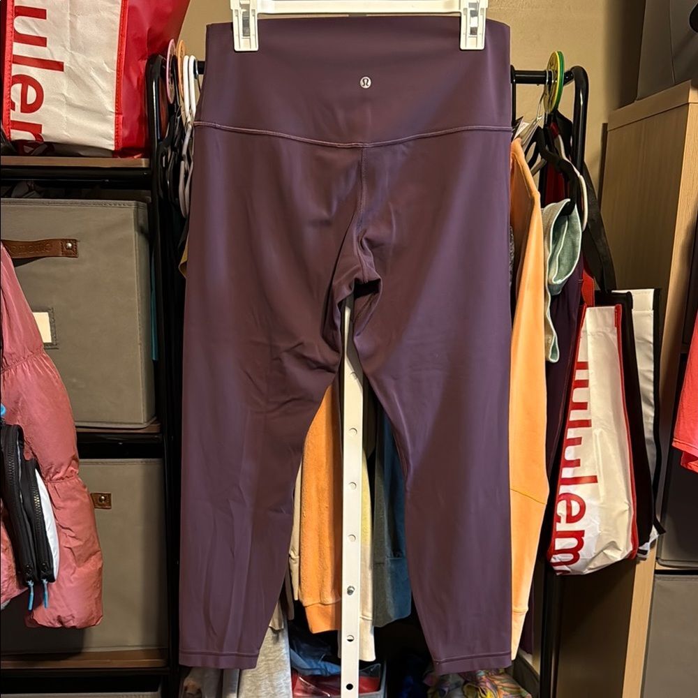 Lululemon Align High-Rise Pant 25" Sz 12 Purple 7/8 Length Nulu Luxe 1208